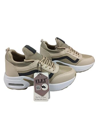 SİA ÇANTA FLET LEAVE YOUR MARK TECHNOSOFT TABAN YÜKSEK TOPUK NEFES ALAN KUMAŞ BAĞCIKLI SPOR AYAKKABI