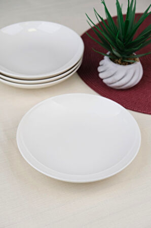 Tabak Evi Porselen Chic Çukur Tabak 19,50cm 550cc 4 LÜ