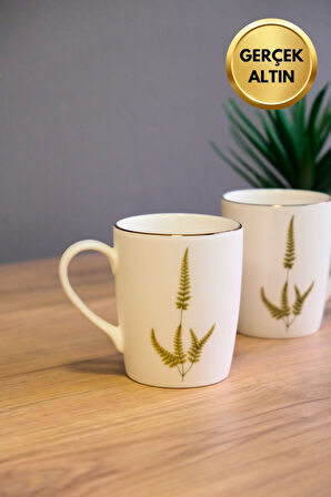 Tabak Evi Porselen Natura Marinum Kulplu Mug Kupa 9cm 220ml 2 li