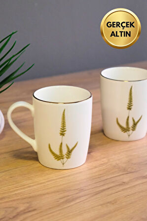 Tabak Evi Porselen Natura Marinum Kulplu Mug Kupa 9cm 220ml 2 li