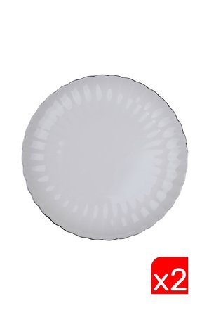 Kütahya Porselen Bone Luz Platin Fileli Pasta Tabağı 21cm 2 li