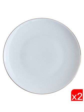 Tabak Evi Porselen Chic Altın Yaldızlı Servis Tabağı 24,50cm 2 li