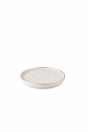 Kütahya Porselen Bone Desire Çay Tabağı 12cm Altın Yaldızlı 4 lü