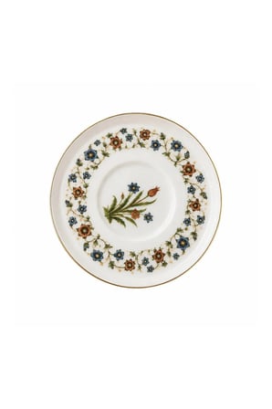 Tabak Evi Porselen Lalezar Altın Yaldızlı Çay Tabağı 12cm Taban Çapı 5cm 4 lü