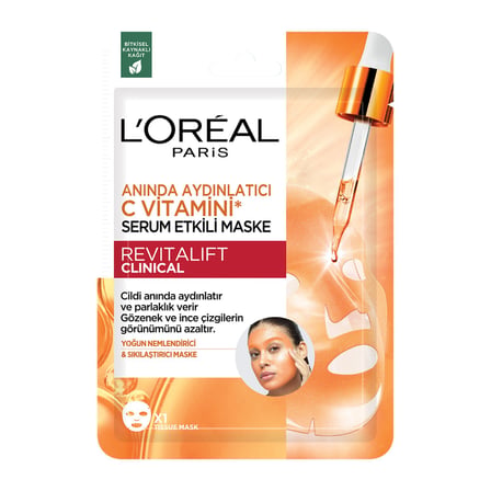 L'Oréal Paris Anında Aydınlatıcı C Vitamini Serum Maske 26 G - 6 Adet