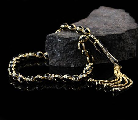 Zirkon Taşlı Mineli 925 Ayar Gümüş Tesbih h932121