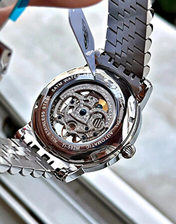 TI-592D TIGER OTOMATİK ÇELİK ERKEK SAATİ