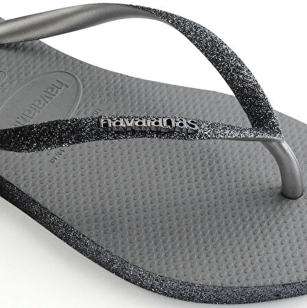 Slim Sparkle II Steel Grey Kadın Terlik