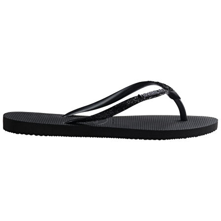 Slim Glitter II Black Dark Grey Kadın Terlik