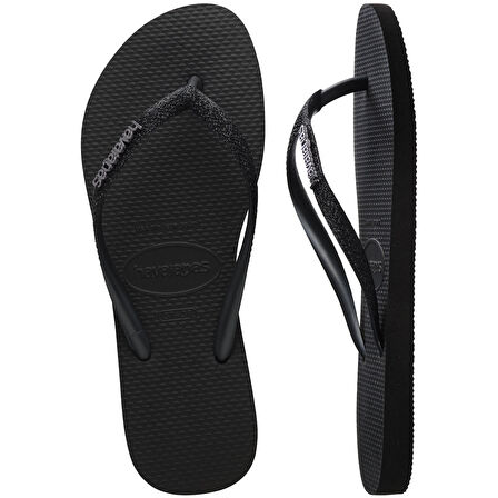 Slim Glitter Black Kadın Terlik