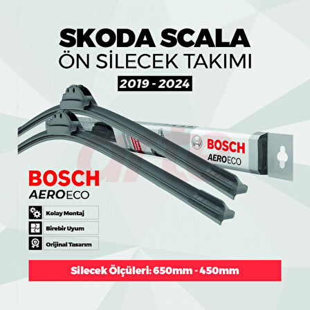 Skoda Scala 2019-2024 Bosch Aeroeco Ön Silecek Takımı