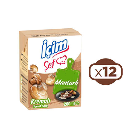 İçim Şef Krema Mantarlı 200 ml x 12 Adet