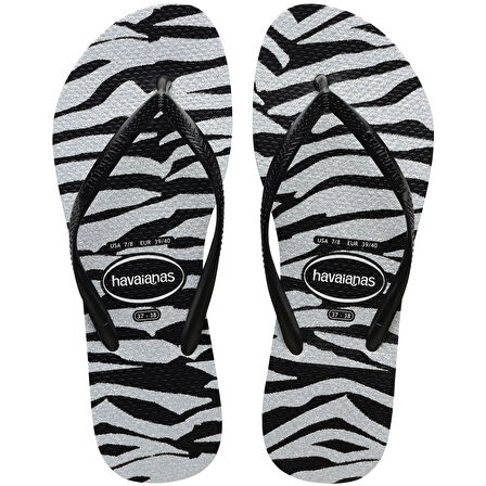 Slim Animals Glitter Black Kadın Terlik