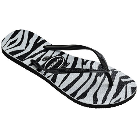Slim Animals Glitter Black Kadın Terlik