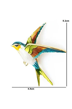 RENKLİ KIRLANGIÇ BROŞ