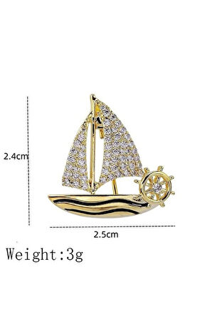 MİNİMAL YELKENLİ BROŞ