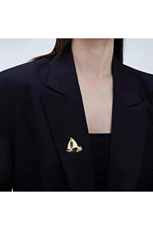 MİNİMAL YELKENLİ BROŞ