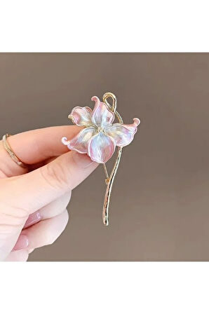 Toz Pembe Su Zambak Broş-cck-048