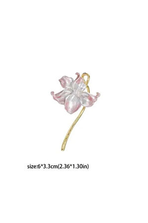 Toz Pembe Su Zambak Broş-cck-048