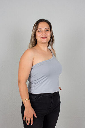 Büyük Beden Kadın Giyim Tek Omuz Body Bluz 