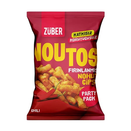 Züber Noutos Fırınlanmış Nohut Cipsi Chili 75 G - 8 Adet