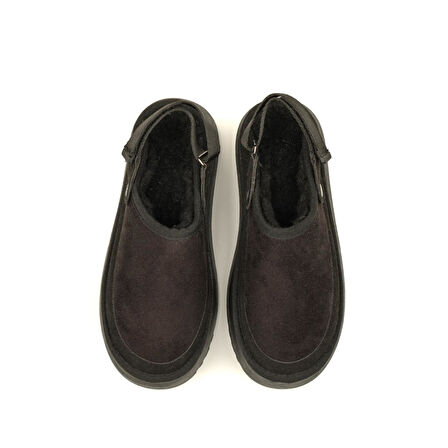 Canberra Kışlık Kadın Ayarlanabilir Kürk Detaylı Yüksek Taban Slipper