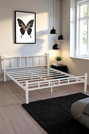 FURSİMO SERENİTA SERİSİ METAL BEYAZ KARYOLA FERFORJE KARYOLA  120X200 