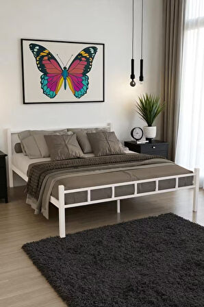 FURSİMO SERENİTA SERİSİ METAL BEYAZ KARYOLA FERFORJE KARYOLA  120X200 