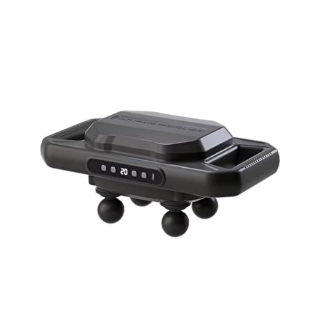 CT-STONES®4 Başlıklı Masaj Tabancası - 12W Derin Doku & Kas Ağrısı Giderici, 20 Seviye & 6 Mod - Siyah