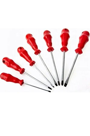 FREED TOOLS 7 Parça Tornavida Seti Düz Yıldız Takım