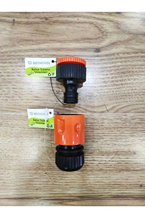 BAHÇE MUSLUĞU VE BATARYA ADAPTÖRÜ 1/2-3/4 ÇİFT ÖLÇÜ VE HORTUM BAĞLANTI ADAPTÖRÜ 1/2