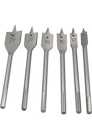 Ağaç Delici Kelebek Yaprak Matkap Uç Seti Ahşap 6'lı