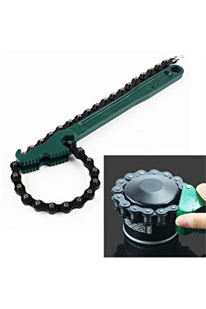 Oto Yağ Filtre Sökme Anahtarı Çok Ölçüye Ayarlı Zincirli Filitre Anahtar Seti