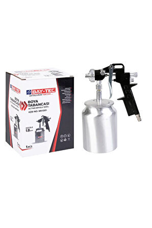 MK1301 Alttan Depolu Boya Tabancası – 1.8 mm Ayarlanabilir Nozul, 1000 cc Alüminyum Hazne