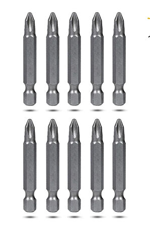 10 Adet Bhd Yıldız Bits Uç Ph2 50 Mm
