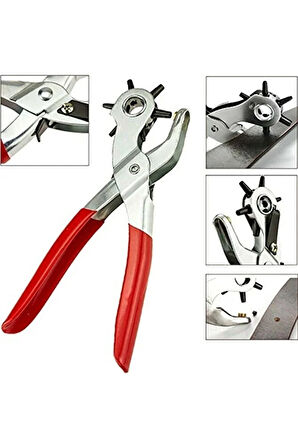 Kemer Delme Ve Perçin Pensesi Ikli Set Deri Plastik Delici