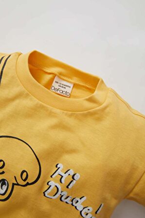 DeFacto Erkek Bebek Bisiklet Yaka Hayvan Desenli Kısa Kollu Tişört B6974A524SMYL298