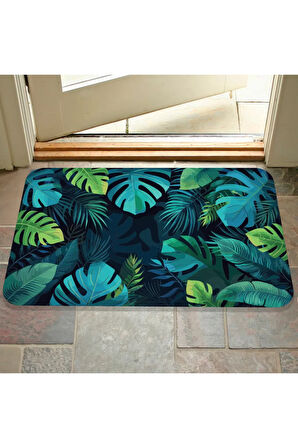 Dijital Baskılı Desenli Dekoratif Dış Kapı Önü ve Iç Mekan Paspası yıkanabilir Kaymaz Taban