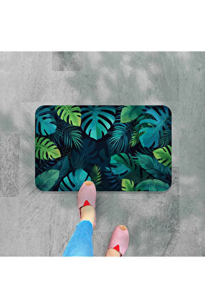 Dijital Baskılı Desenli Dekoratif Dış Kapı Önü ve Iç Mekan Paspası yıkanabilir Kaymaz Taban