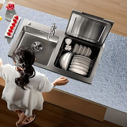 caselka® Rulo Gümüş Alüminyum Folyo Duvar Kağıdı, Kendinden Yapışkanlı Raf İçi, Su Geçirmez Folyo  2 mt x 60 cm