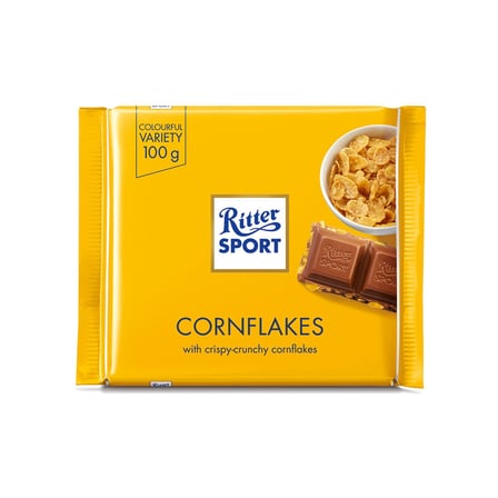 Ritter Sport Cornflakes Mısır Gevrekli Sütlü Çikolata 100 G - 2 Adet