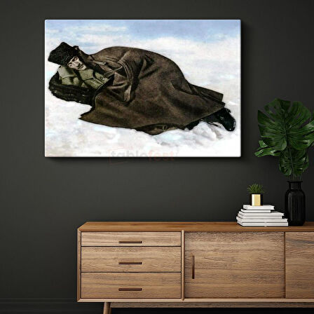 Atatürk ve Cephe Dinlenmesi - Kurtuluş Savaşında Kanvas Tablo