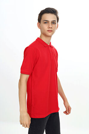Erkek Çocuk Lacost(Yüksek Kaliteli Pike Dokuma) Noktalı Polo Yaka Tshirt