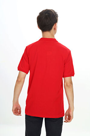 Erkek Çocuk Lacost(Yüksek Kaliteli Pike Dokuma) Noktalı Polo Yaka Tshirt