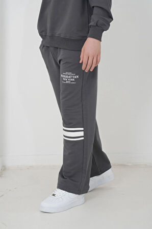 Erkek Çocuk İki İplik Kumaş Kapüşonlu Baskılı Eşofman Takımı