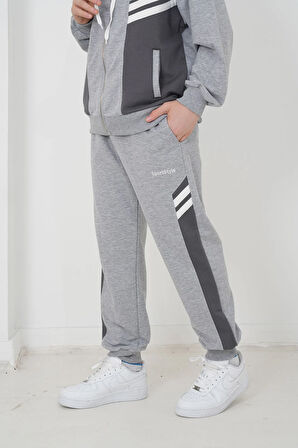 Erkek Çocuk İki İplik Kumaş Kapüşonlu Eşofman Takımı