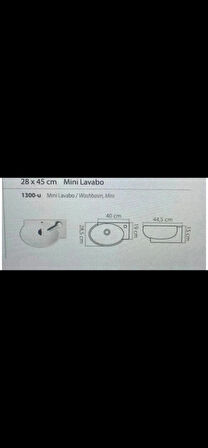 28X45 cm lavabo ve banyo dolabı 