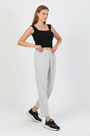 Nomira Beli Lastikli Gabardin Pantolon TNS-4156