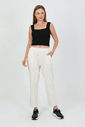 Nomira Beli Lastikli Gabardin Pantolon TNS-4156