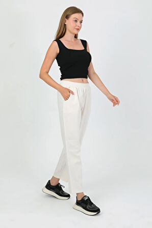 Nomira Beli Lastikli Gabardin Pantolon TNS-4156